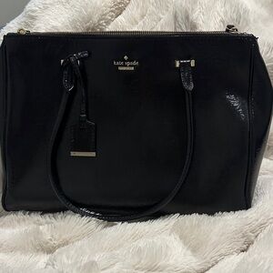 Kate Spade Black Glossy Tote